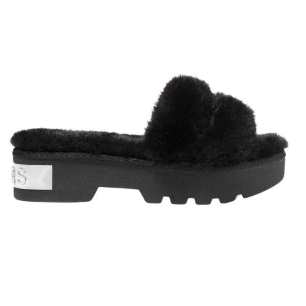 Michael Kors Alfie faux Fur slipper/slide with fuzzy footbed. Authentic